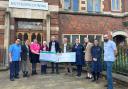 Mary Dunn presents Cheques to Cancer Research and Hampshire Hospital's Charity