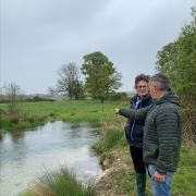 Flick Drummond MP (left) with fly fisherman Andy Roberts