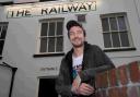 Frank Turner, pictured outside the Railway Inn, Winchester, earlier this year, image by Paul Bevan