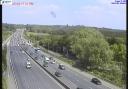 CCTV footage of M27 at junction four.