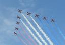 The Red Arrows will soar over Hampshire this weekend