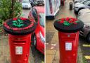 Post box toppers for Remembrance Sunday in Wickham