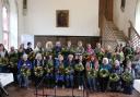 Hospice wreath session at Winchester Flower Club
