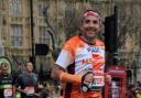 Paul Provins repping MS Society colours in last year's marathon