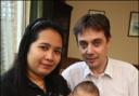 David Pickett with his son Christopher and his sister-in-law Nerissa Dizon.