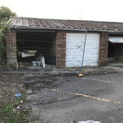 The current state of the garages in Southbrook Cottages