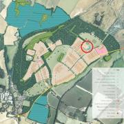 A map of Royaldown, by Keep Architects. Circled - the two schools proposed at Down Farm