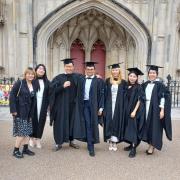 School of Art students graduating at Winchester Cathedral