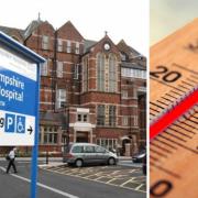 Staff and patients at the Royal Hampshire County Hospital have had to face temperatures exceeding 30 degrees.