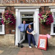 Hampshire Chronicle open days - head of news Andrew Napier and editor Kimberley Barber