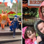 Kimberley Barber and her two children Eddie and Rosanna at Birdworld and Warwick Castle