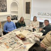 The internal print product review at the Hampshire Chronicle