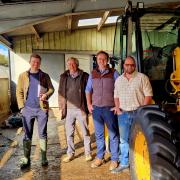 Danny Chambers with local farmers