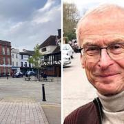 Romsey town centre and Cllr John Critchley