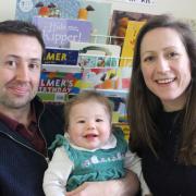 Matt Taylor and Claire Andrews open Poppy's library
