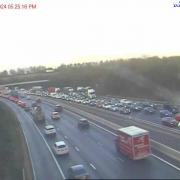 Live updates as delays build on M3 as lane blocked following incident