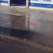 Water leak in Winchester High Street