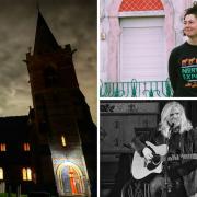 Left: St Mary's Church, Twyford. Right Top: Kate Stables. Right Bottom: John Bramwell