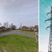 Left: Broughton. Right: a power line