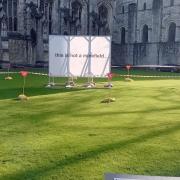 Minefield art installation in Cathedral Close