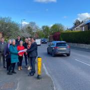 The petition hand-over on Cupernham Lane