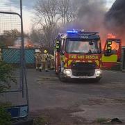 Fire crews at World of Water in Romsey