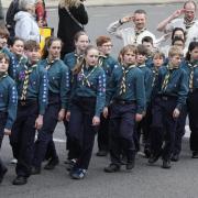 Winchester St George's Day Scout parade 2024