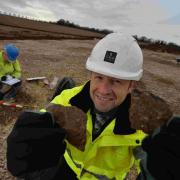 Rob Westwood, of CALA Homes, as archaeology work gets underway