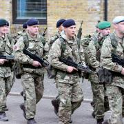 Recruits at Sir John Moore Barracks