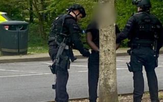 Armed Police at Winchester Services