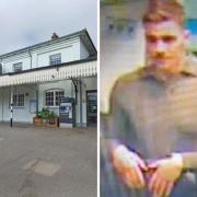 Left: Winchester Station. Right: The released CCTV image