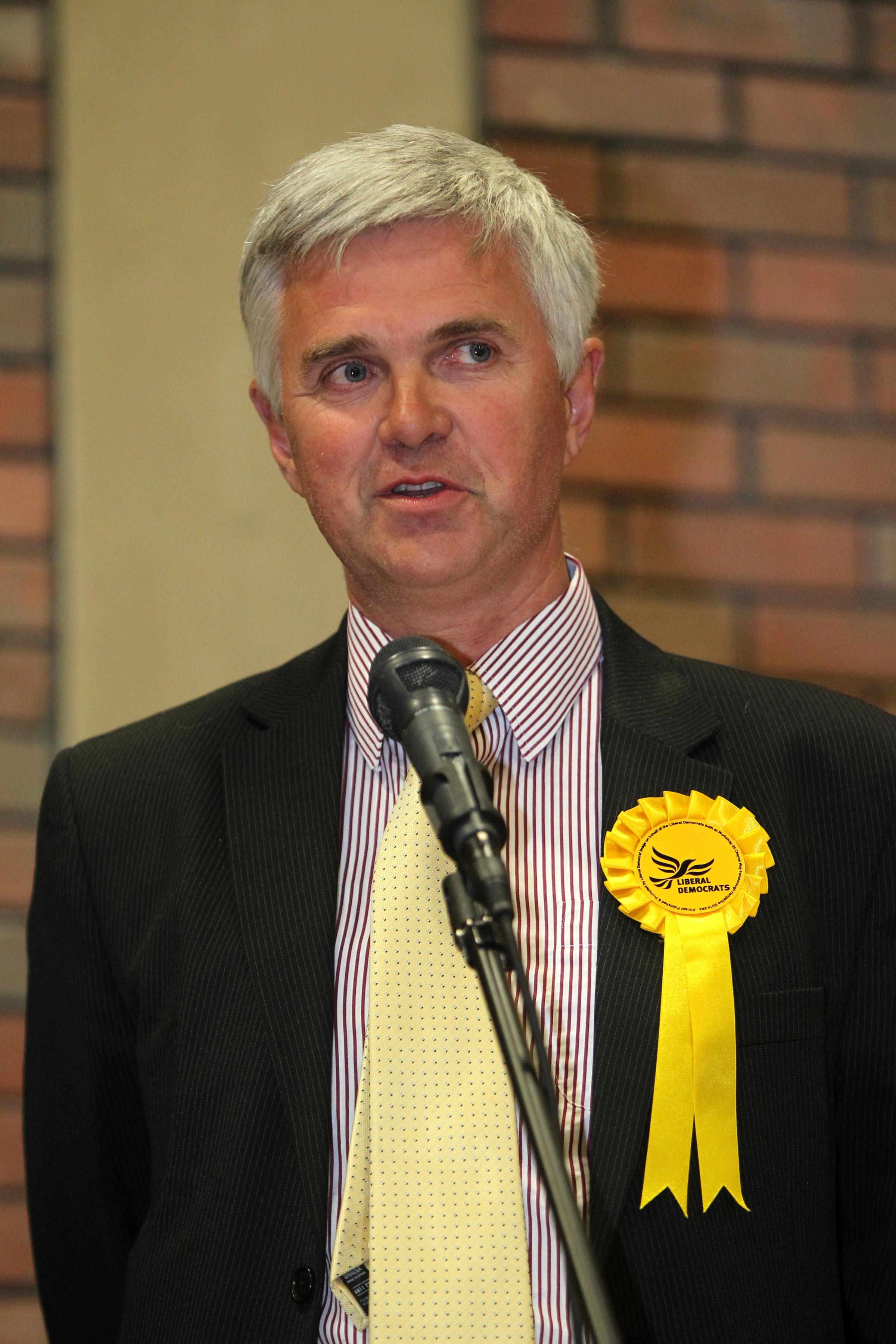 David Harrison won Totton South and Marchwood for the Lib-Dems, Hampshire County Council Elections, Applemore Leisure and Recreation Centre Thursday 2nd May 2013.
