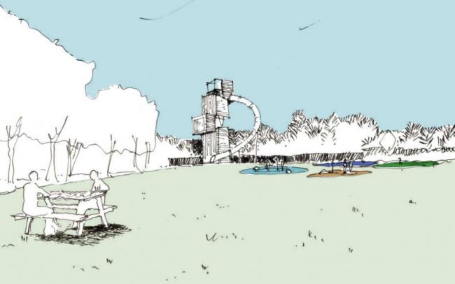 The suggested sculpture/tower at North Walls Park. Image: Winchester City Council