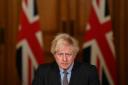 Prime Minister Boris Johnson during a media briefing in Downing Street, London, on coronavirus (Covid-19). Picture date: Tuesday January 26, 2021..
