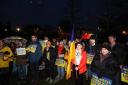 The vigil for Ukraine at Abbey Gardens in 2022. Photo: Stuart Martin