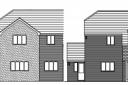 L-R: proposed and existing drawing for the extension at Sandy Lane, Abbotswood. Phtoto: TVBC