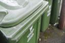 Green recycling bins