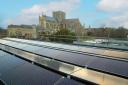 Solar panels on the roof of Winchester City Council's Colebrook Street offices