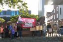 Protestors picket outside council offices over pension fund fossil fuel investments