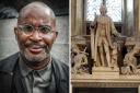 Professor Robert Beckford (left) is calling for the removal of a statue of plantation owner William Beckford (right)