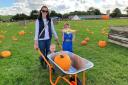 Heather Gambie, with sons William, one and Harry, sevenDroxford Pumpkin Patch