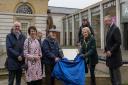 A new information board explaining the significance of Licoricia of Winchester to the city's history has been unveiled next to the statue of her likeness.
