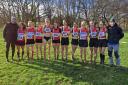 The Winchester Running Club women's team and their coaches, including senior winner Helen Hall (486) and over-45 champion Tamsin Anderson (481)