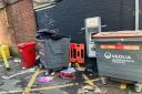 Rubbish build up in Upper Brook Street courtyard