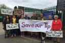 A 2016 protest over controversial changes to the New Alresford tip