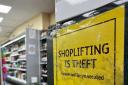 Shoplifting sign. Stock image