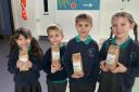 Romsey Primary School pupils with their bunny rabbit roll kits