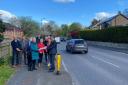 The petition hand-over on Cupernham Lane