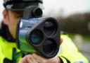 Police speed check. Stock image