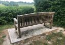 Restored bench at Ham Green
